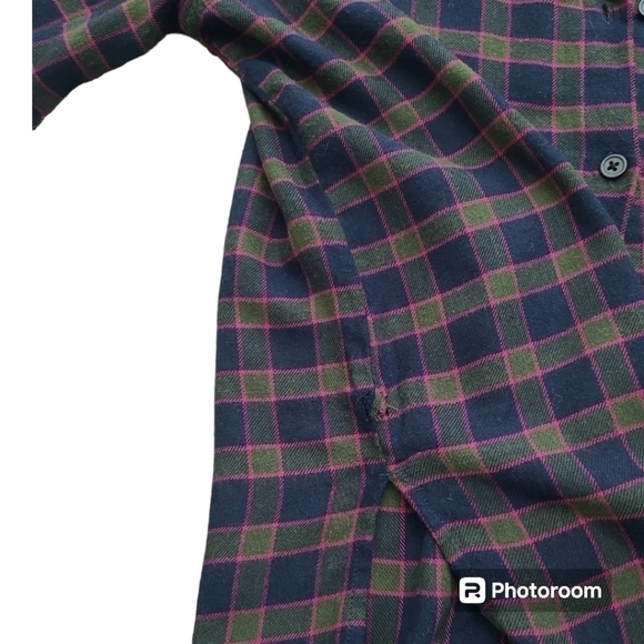 Rails Andie Plaid Button Down Shirt Size Extra Small in Navy Olive Fus… - Picture 10 of 16